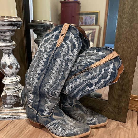 Dan Post Western Blue Embroidered Boot - Picture 5 of 7